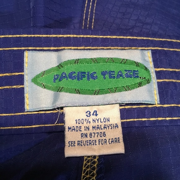 PACIFIC TEAZE Blue & Gold Board Shorts - Picture 4 of 4